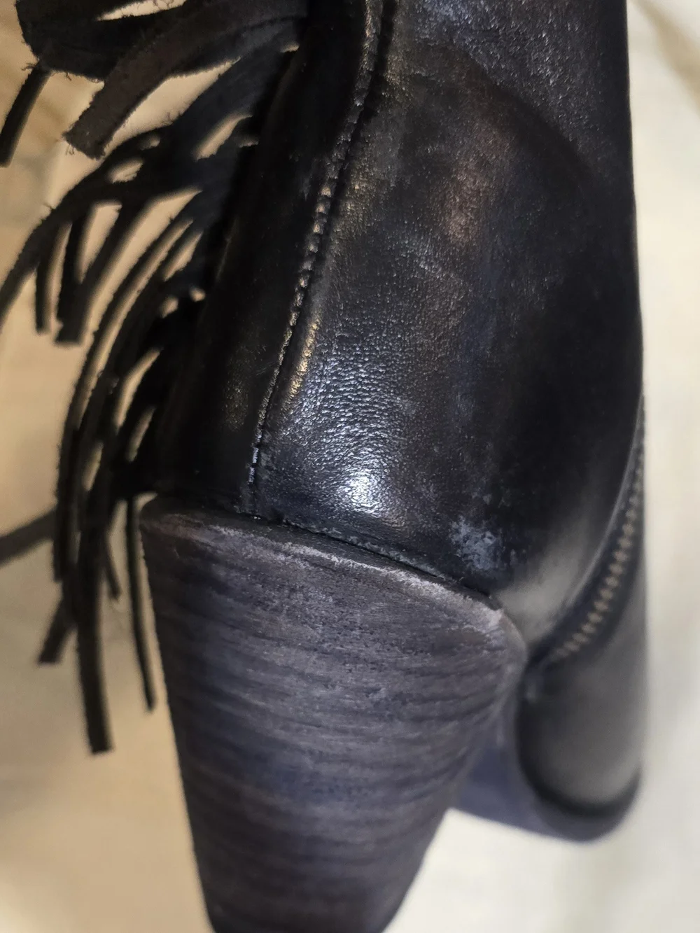Liberty Black Womens Open Toe Fringe Concho Ankle Booties Black Leather Western